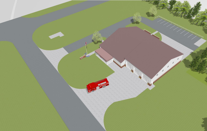 Gallery: Fire station site plan, floor plans and renderings